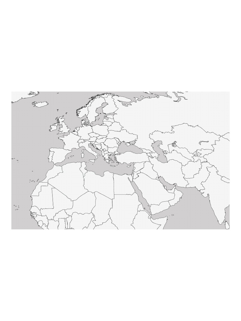 Map of Europe and Asia Printable | PDF