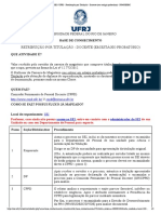 SEI - UFRJ - Retribuição Por Titulação - Docente (Em Estágio Probatório) - PR4 - REPBC