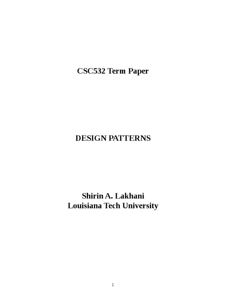 Introduction to Design Patterns | PDF | Class (Computer Programming ...