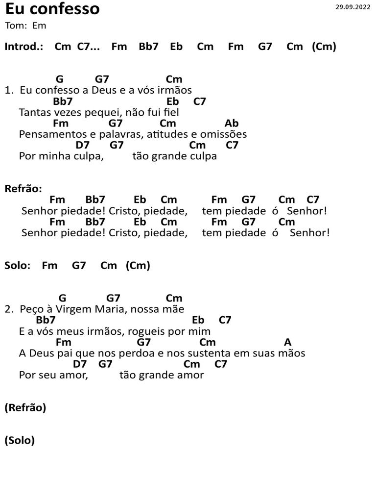 Letra e Cifras de 
