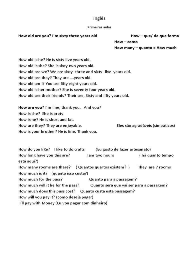 Inglês How | PDF