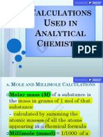 Calculations Used in Analytical Chemistry