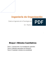 Ingeniería de Organización: Grado en Ingeniería de La Tecnologías de Telecomunicación. Dr. Pedro L. González-R