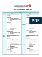 GRADE 5 SYLLABUS BREAKDOWN 2022-23