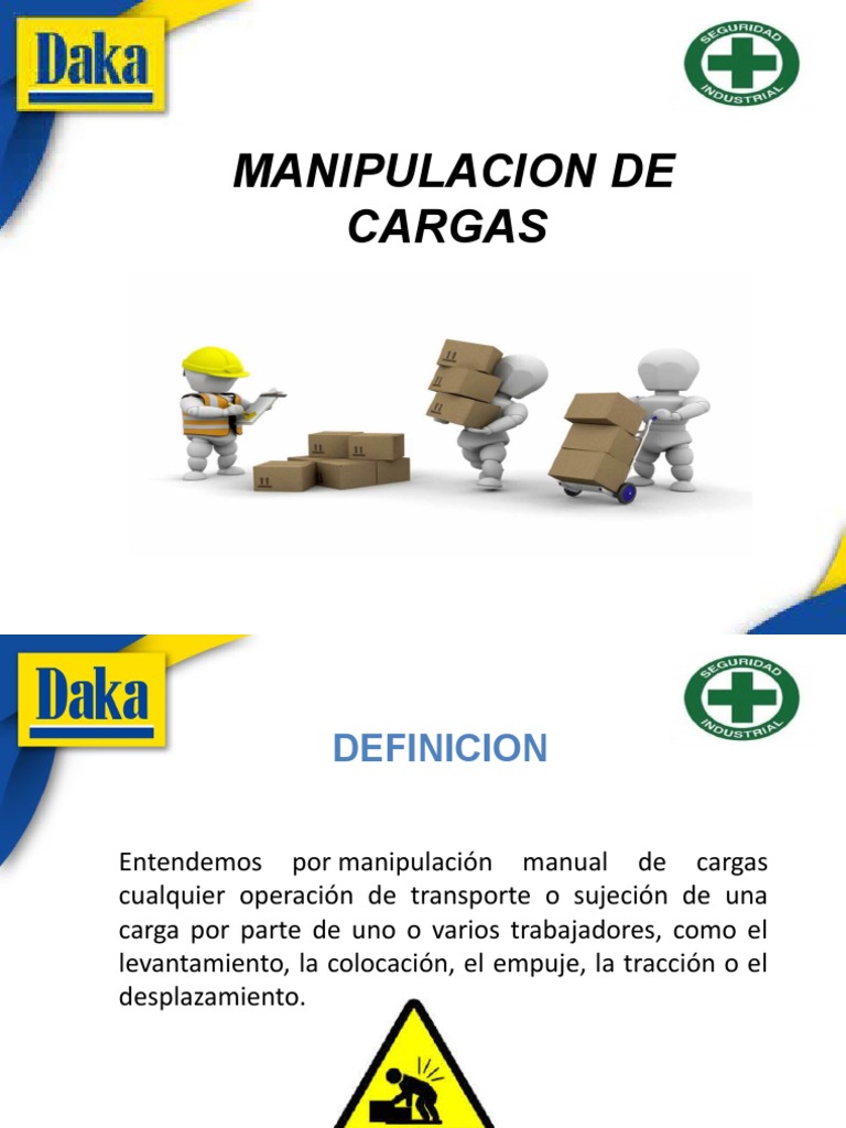 Presentacion Charla Manipulacion de Cargas PDF