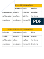 Bingo Grupos Consonanticos