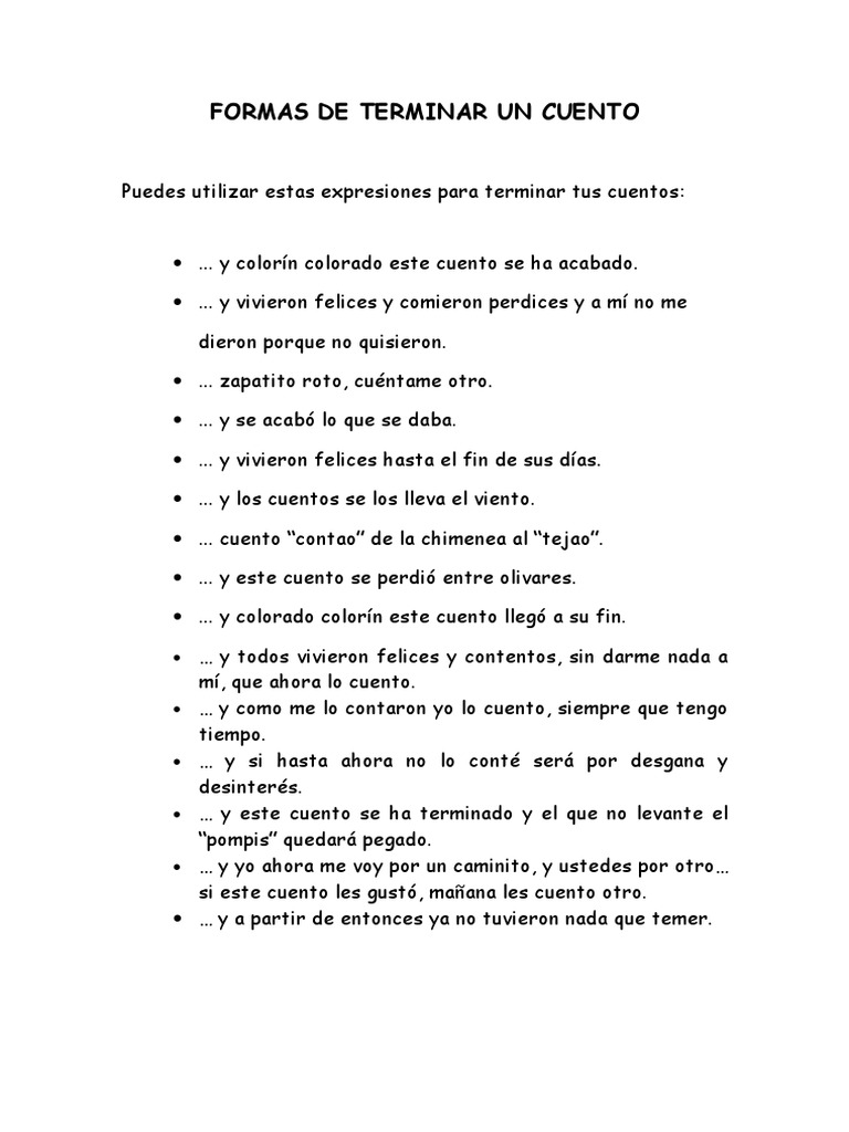 Terminar Cuento | PDF
