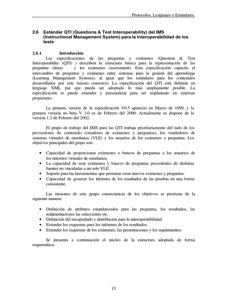 Estándar QTI para Interoperabilidad de Exámenes | PDF | Ingeniería de ...