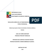 Regulación Jurídica de Las Transferencias de Jugadores de Fútbol Profesional