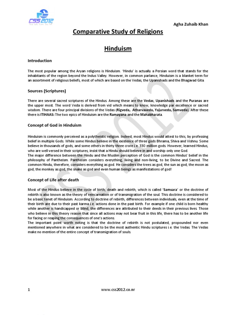 Comparative Study of Major Religions | PDF | Reincarnation | Old Testament