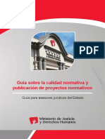 MINJUS DGDOJ Guia Sobre La Calidad Normativa y Publicacion de Proyectos Normativos