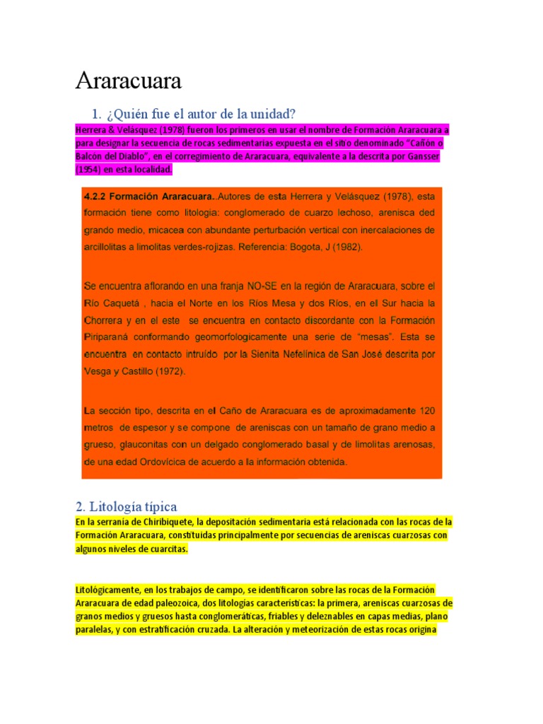 Araracuara | PDF | Estrato | Roca (geología)