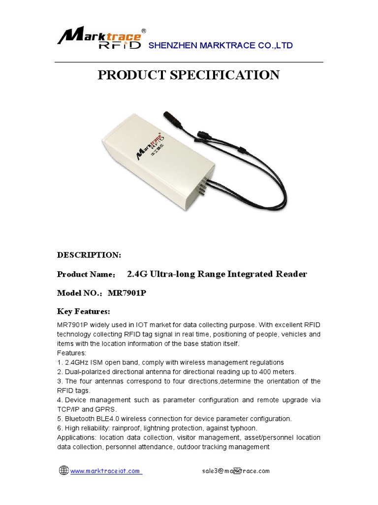 Long-Range RFID Reader for Asset Tracking and Personnel Location ...