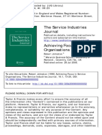 Johnston - 1996 - Achieving Focus in Service Organisations