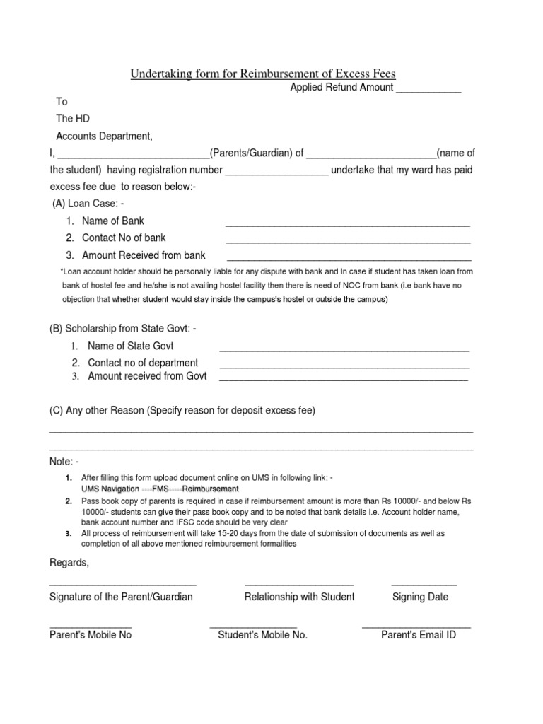 Reimbursement Under Takingnew PDF Banks Fee