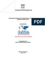 Universidad Centroamericana: Programa de Maestria en Administracion Y Direccion de Empresas (Made Xxxi-B)