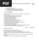 CS3362 C Programming and Data Structures Laboratory