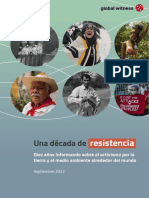 Una Decada de Resistencia Informe Global Witness 2022