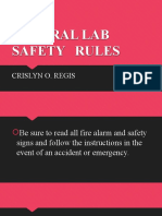 General Lab Safety Rules
