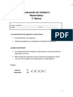 Prueba (Matemáticas Primero Básico Unidad 3) Unidad 3