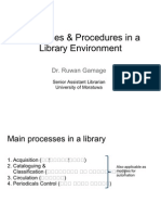 Processes & Procedures in a Library Environment