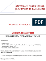 Pendaftaran Tanah Pasca Uu Ciptakerja