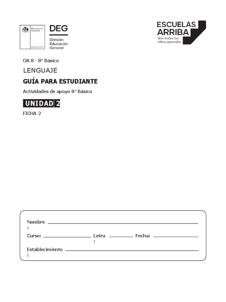 U2 OA8 Ficha 2 | PDF
