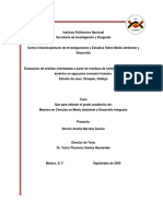 Presencia de Arsenico en Zimapan