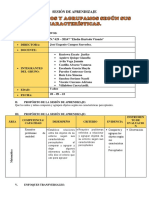 Sesion de Aprensizaje Area Matematica