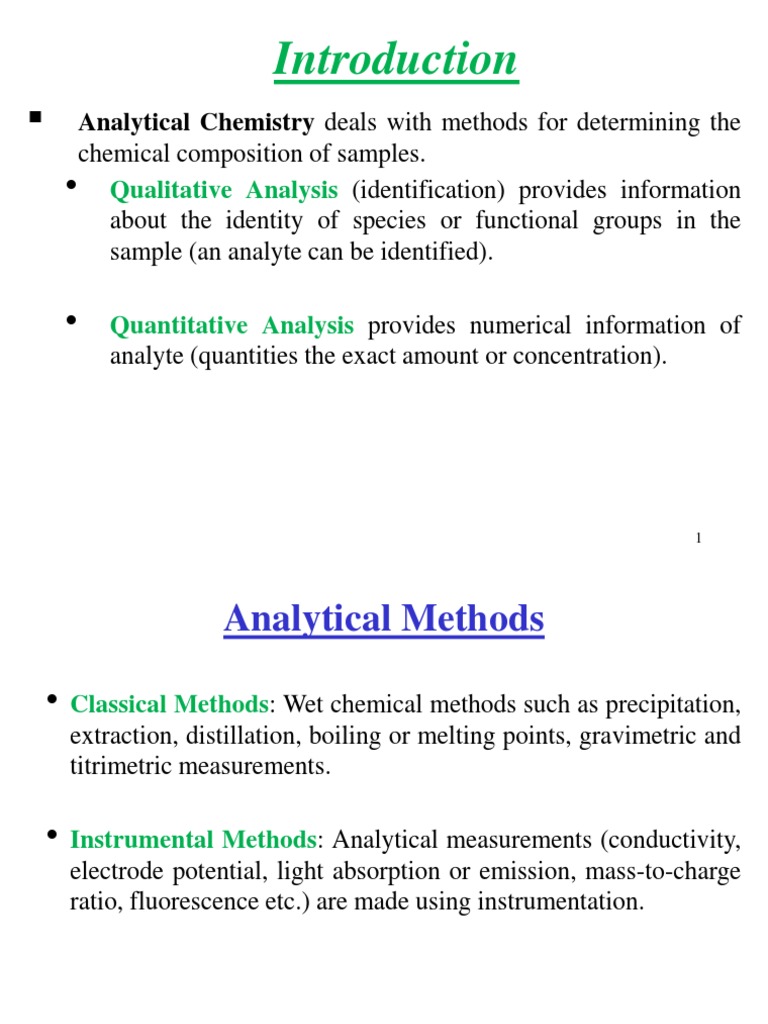Chapter 1 Four | PDF | Analytical Chemistry | Detection Limit