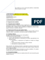 Metodología auditorías internas gestión riesgos