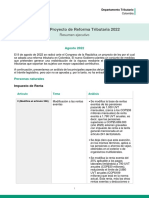 Analisis Proyecto de Ley Reforma Tributaria 2022