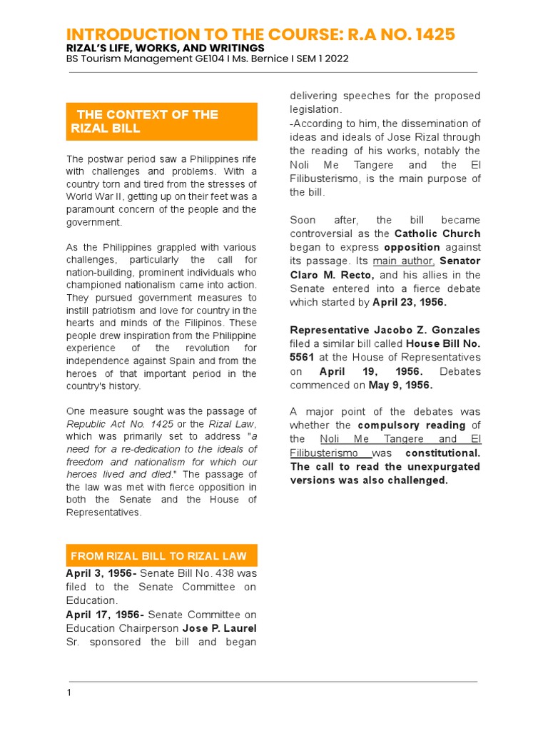 Understanding Republic Act No. 1425 | PDF | Government