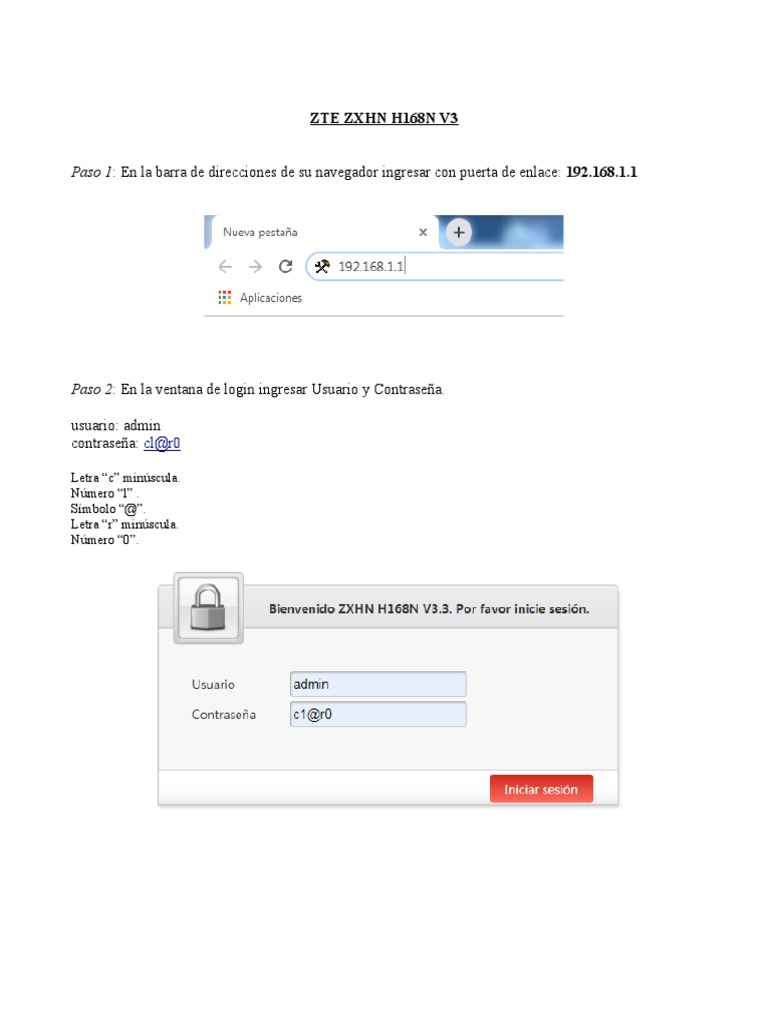 NNページ Configurar ZTE ZXHN H168N V3 WiFi | PDF