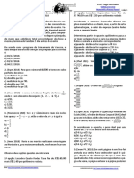 Folha de matemática com exercícios resolvidos de concursos