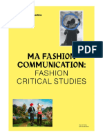 CSMMAFCCF01 MA Fashion Communication Fashion Critical Studies 202021 Course Handbook