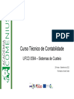 Curso Técnico de Contabilidade Sistemas de Custeio