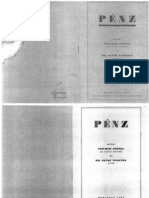 Pénz - könyv 1935-ből - írta Fischer József és Dr. Szász Ágoston