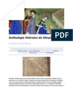 Anthologie Littéraire Du Moyen Âge 1 Word