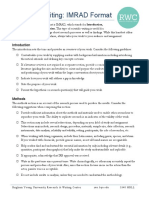 Scientific Writing IMRAD Format