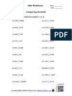 Comparing Decimals