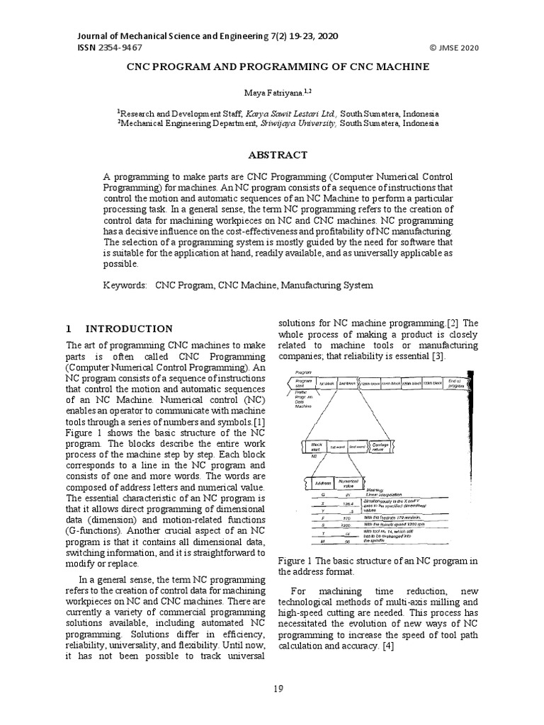 CNC Program and Programming of CNC Machi | PDF | Numerical Control ...