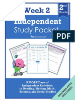 Independent Study Packet 2nd Grade Week 2
