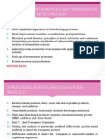 Microbial Fermentation Processes in Food Industrial Biotechnology