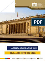 Agenda Legislativa, Del 5 Al 9 de Septiembre de 2022