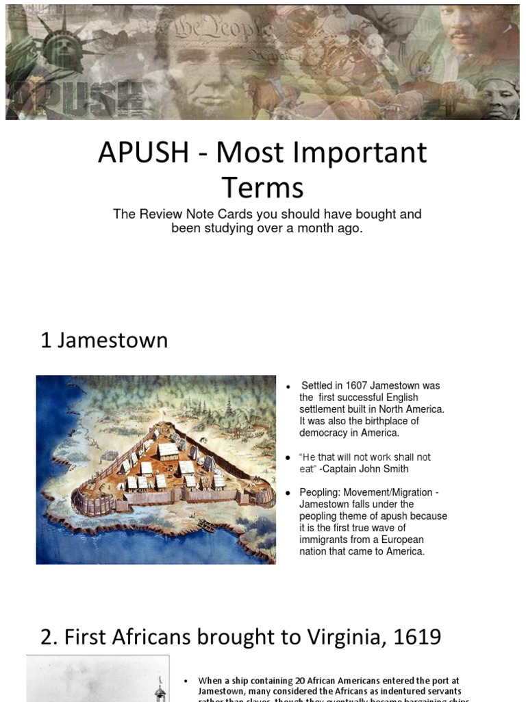 APUSH Most Important Terms PDF Thomas Jefferson Government
