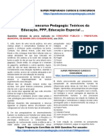 Questões Concurso Pedagogia - Teóricos Da Educação, PPP, Educação Especial ...