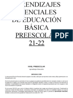 Aprendizajes - Esenciales - Preescolar 21-22