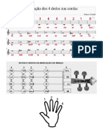 COLOCAÇÃO 4 DEDOS NAS MARCAÇÕES Do Violino