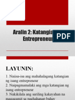 EPP Aralin 2 Katangian NG Entrepreneur